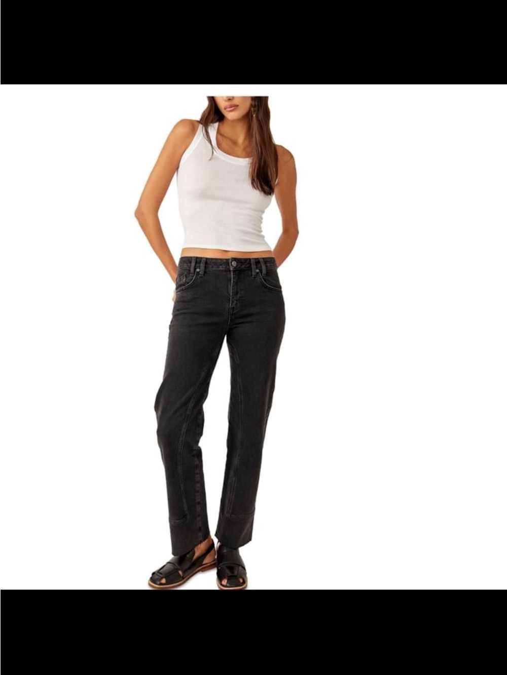 NWT free people women’s risk taker high rise straight leg jeans size 25